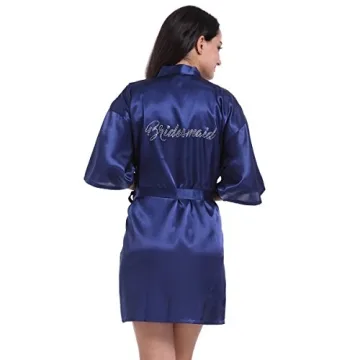 GOODSALEOK Women's Satin Robe for Bride & Bridesmaids
