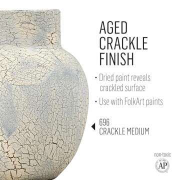 FolkArt 8 Ounce Crackle Medium for Art and Crafts