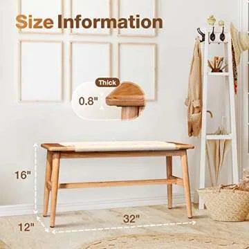 Stylish Fancyarn Woven Bench for Dining and Entryway