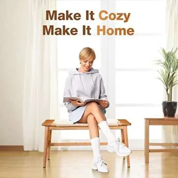 Stylish Fancyarn Woven Bench for Dining and Entryway