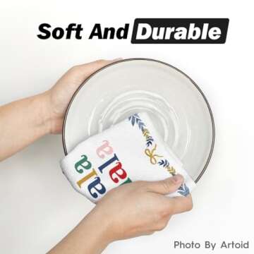 Artoid Mode Nutcrackers Merry Christmas Kitchen Towels Dish Towels, 18x26 Inch Xmas Balls Tree Winter Holiday Decoration Hand Towels Set of 4