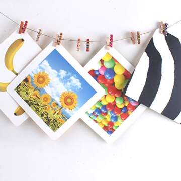 Z ZICOME Mini Wooden Clothespins Photo Paper Peg Craft Clips, 100 Pack