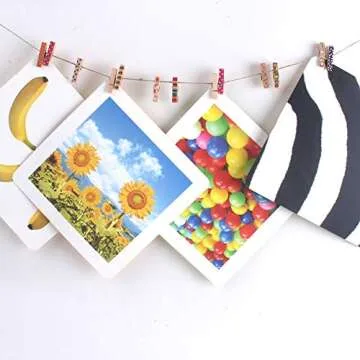 Z ZICOME Mini Wooden Clothespins Photo Paper Peg Craft Clips, 100 Pack