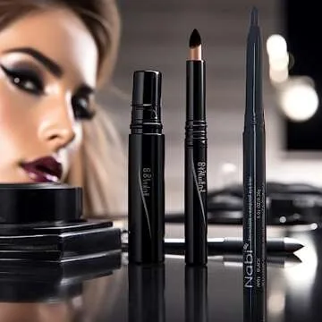12-piece Nabi Waterproof Black Eyeliner Set for Bold Eyes