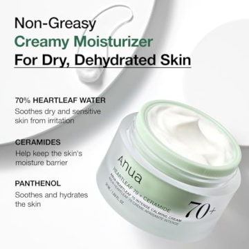 ANUA Heartleaf 70 Calming Cream for Sensitive Skin Care