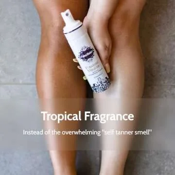 Fake Bake Flawless Self Tanning Mousse Streak-Free, Long-Lasting Natural Glow For All Skin Tones Women & Men - Sunless Tanner Includes Mitt For Easy Application, Black Coconut Scent - 6.7 oz