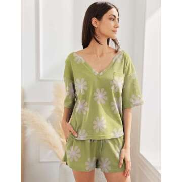 Ekouaer Women Pajama Set Waffle Knit Chic and Comfy