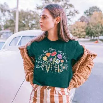 Teacher Shirt Women Teach Them Love Them Watch Them Grow