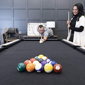 American Legend Kirkwood 90” Billiard Table with Rustic Finish, K-Shaped Legs and Black Cloth, Brown