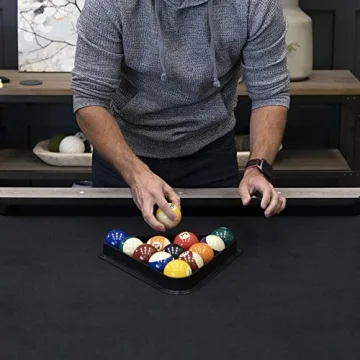 American Legend Kirkwood 90” Billiard Table with Rustic Finish, K-Shaped Legs and Black Cloth, Brown