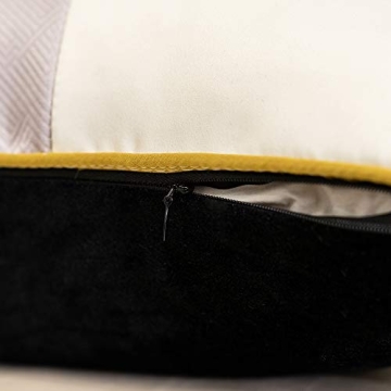 Avigers Premium Black White Gold Velvet Cushion Cover 22x22