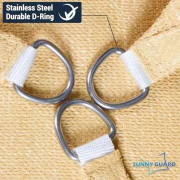 SUNNY GUARD Sun Shade Sail 6.5' x 10' Rectangle Sand UV Block Sunshade for Backyard Yard Deck Patio Garden Outdoor Activities and Facility(We Make Custom Size)