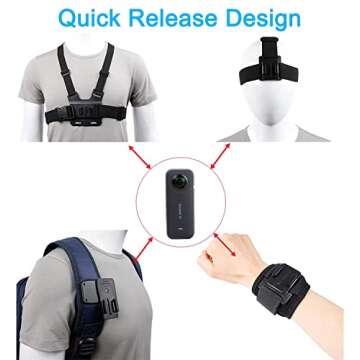 Quick Release Accessories Kit for Insta360 & GoPro