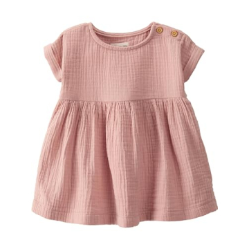 Charming Little Planet by Carter's Baby Girls Organic Cotton Dress in Dusty Rose