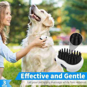 Comotech 3-in-1 Dog Grooming Brush for All Pets