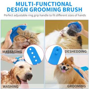 Comotech 3-in-1 Dog Grooming Brush for All Pets