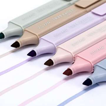 ZEYAR Highlighter Pen, Cream Colors Chisel Tip, Aesthetic Highlighter Marker, Water Based, Quick Dry...