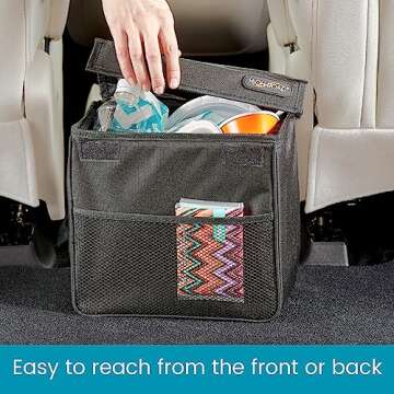 High Road TrashStand Weighted Car Trash Can with Lid