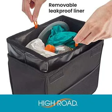 High Road TrashStand Weighted Car Trash Can with Lid