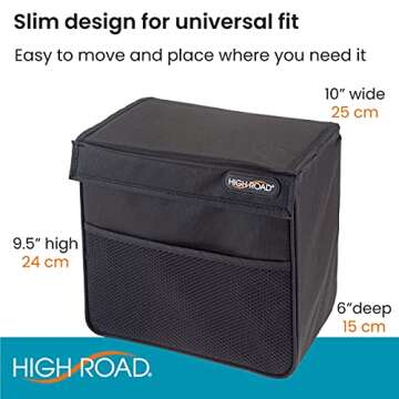 High Road TrashStand Weighted Car Trash Can with Lid