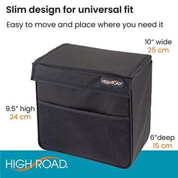 High Road TrashStand Weighted Car Trash Can with Lid