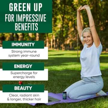 Chlorophyll Capsules 600 mg - Natural Chlorophyll Pills for Women & Men - Highly BioAvailable Chlorophyll Supplement for Energy, Immunity, Skin + Internal Deodorant