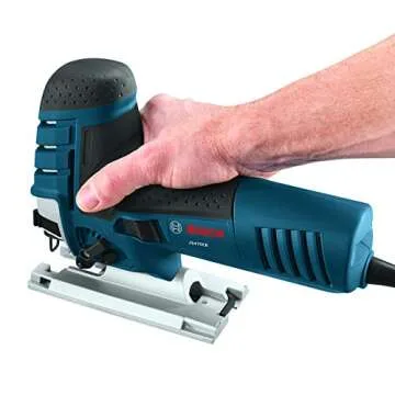 BOSCH JS470EB Corded Barrel-Grip Jig Saw - 120V Low Vibration, 7 Amp Variable Speed for Smooth Cutting up to Up To 5-7/8 Inch on Wood, 3/8 Inch on Steel For Countertops