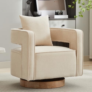 Chifee Vingol 29.1" Modern Beige Swivel Accent Chairs