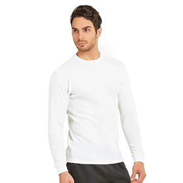 Men's Classic Waffle-Knit Heavy Thermal Top in White