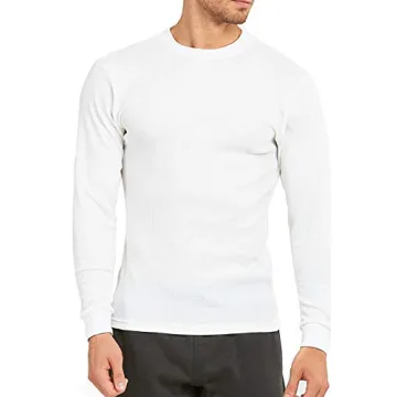 Men's Classic Waffle-Knit Heavy Thermal Top in White