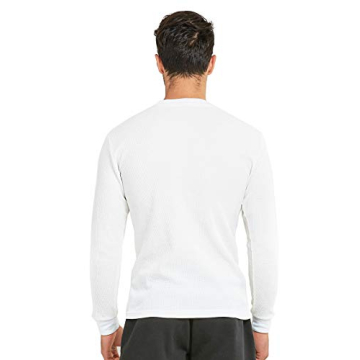 Men's Classic Waffle-Knit Heavy Thermal Top in White
