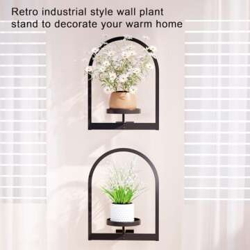 Flenpptly Metal Wall Plant Holder for Home Decor