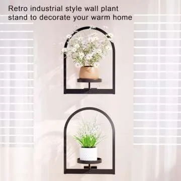 Flenpptly Metal Wall Plant Holder for Home Decor