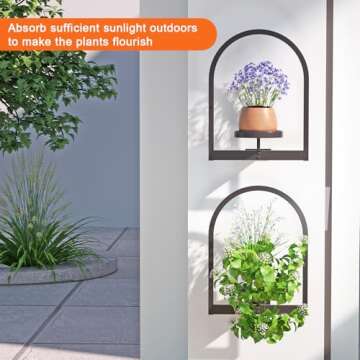 Flenpptly Metal Wall Plant Holder for Home Decor