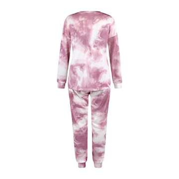 MYGBCPJS Mommy and Me Tie Dye Sweatsuit Women 2Pcs Outfits Set Long Sleeve Pullover + Pants Matching Family Loungewear