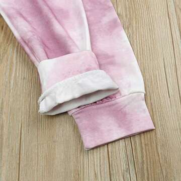 MYGBCPJS Mommy and Me Tie Dye Sweatsuit Women 2Pcs Outfits Set Long Sleeve Pullover + Pants Matching Family Loungewear