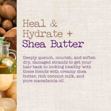 Maui Moisture Heal & Hydrate + Shea Butter Hair Mask & Leave-In Conditioner Treatment to Deeply Nour...