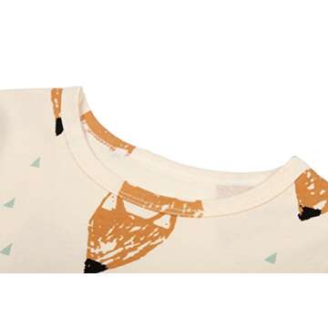 Kids T-Shirt Top & Shorts Set for Boys – Yellow Foxes