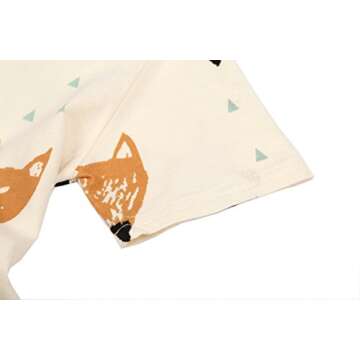 Kids T-Shirt Top & Shorts Set for Boys – Yellow Foxes