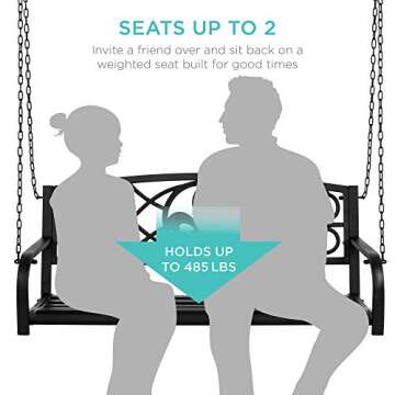 Best Choice Metal Porch Swing - Stylish Durable Seating
