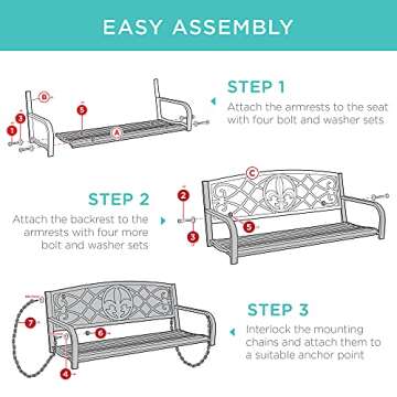 Best Choice Metal Porch Swing - Stylish Durable Seating