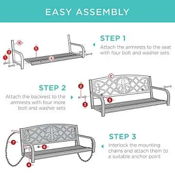 Best Choice Metal Porch Swing - Stylish Durable Seating