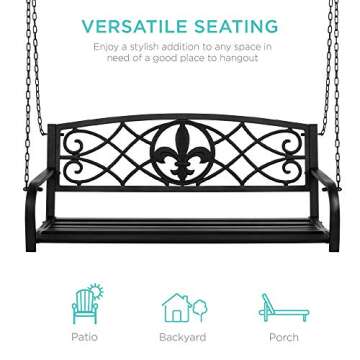 Best Choice Metal Porch Swing - Stylish Durable Seating