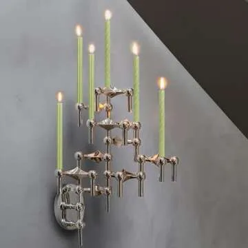 Grass Green Dripless Taper Candles for Home Decoration