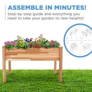 Jumbl Cedar Garden Bed for Fresh Herbs & Vegetables