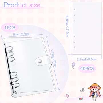 Reusable Sticker Book Collecting Sticker Binder 40 Sheets PVC Transparent Shell Collection Album for...