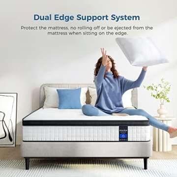 Inofia Full Mattress, 10 Inch Full Size Hybrid Mattress, Breathable Memory Foam & Comfortable Pocket Coils Mattress, Supportive & Pressure Relief, Double Mattress with 101-Night Trial, 10-Year Support