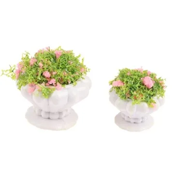 Dollhouse Flower Pots Set of 4 for Miniature Gardens