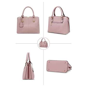 Pahajim Women Fashion Purses and Handbags Shoulder Tote Bags Top Handle Satchel for Women (pink)
