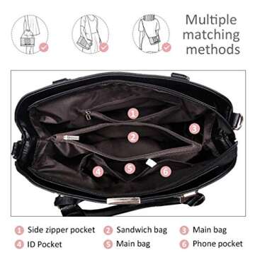 Pahajim Women Fashion Purses and Handbags Shoulder Tote Bags Top Handle Satchel for Women (pink)